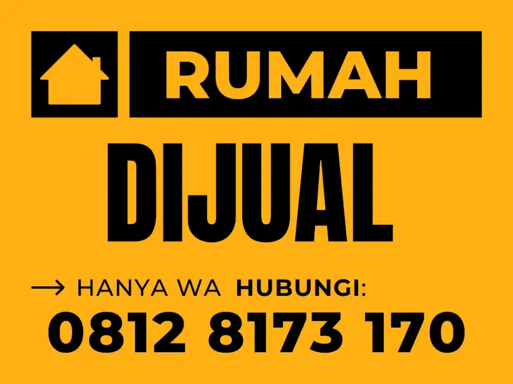 DIJUAL CEPAT RUMAH SIAP HUNI