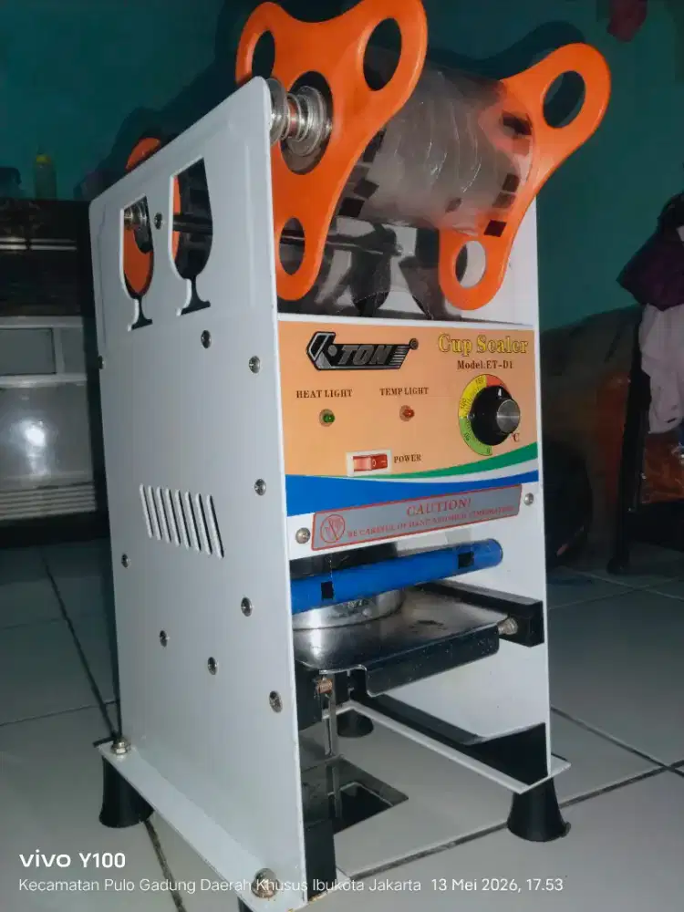 ETON ET-D1 Cup Sealer Mesin Press Gelas Untuk Gelas Tinggi Jumbo 24 Oz