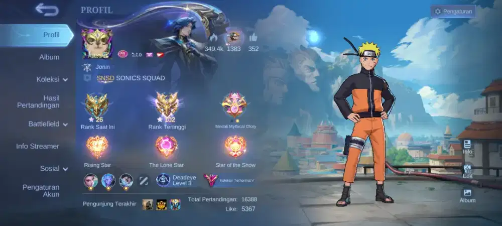 Akun Mobile Legends ex Imo
