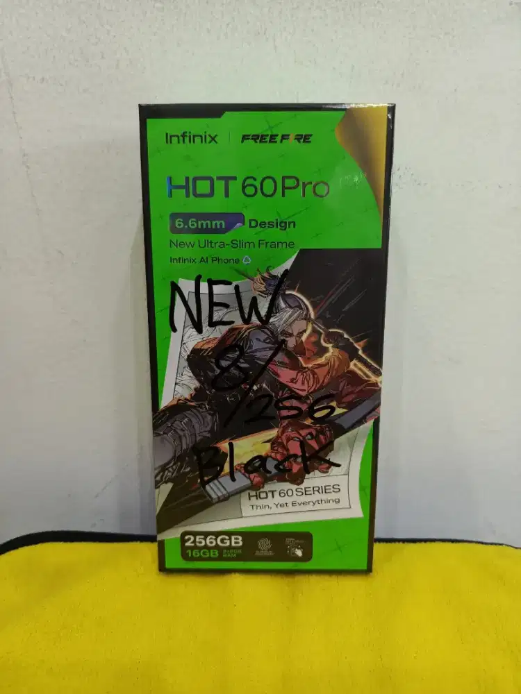 New (baru) infinix Hot 60 Pro 8/256 Black Garansi Resmi 1tahun