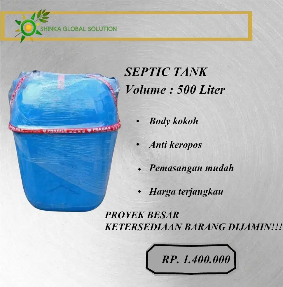 SEPTIC TANK 500L - Solusi Sanitasi Ramah Lingkungan