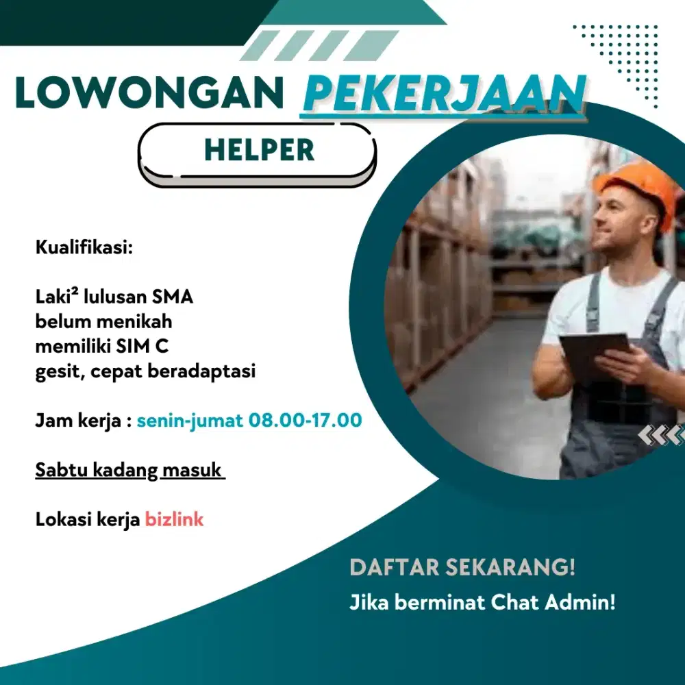 Di butuhkan helper
