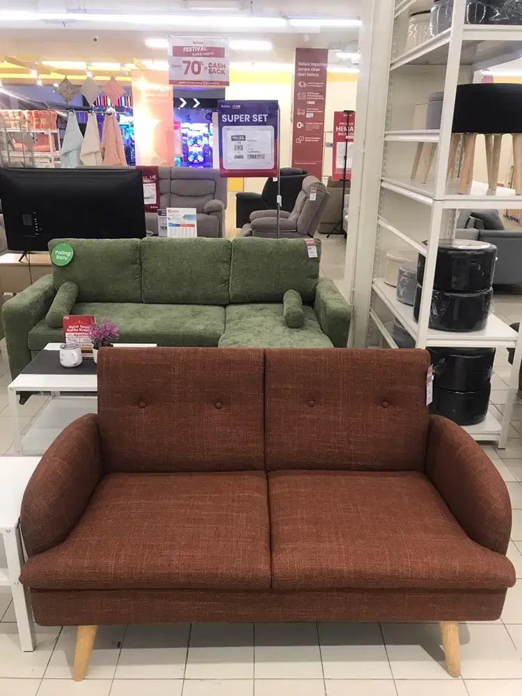 Selma Bellingham Sofa Fabric 2 Seater - Merah Terracotta