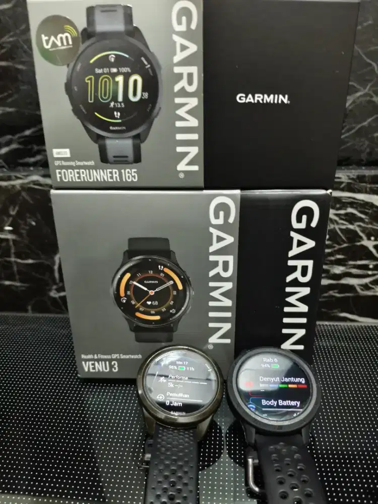 Jam garmin venu 3 dan jam garmin forerunner 165
