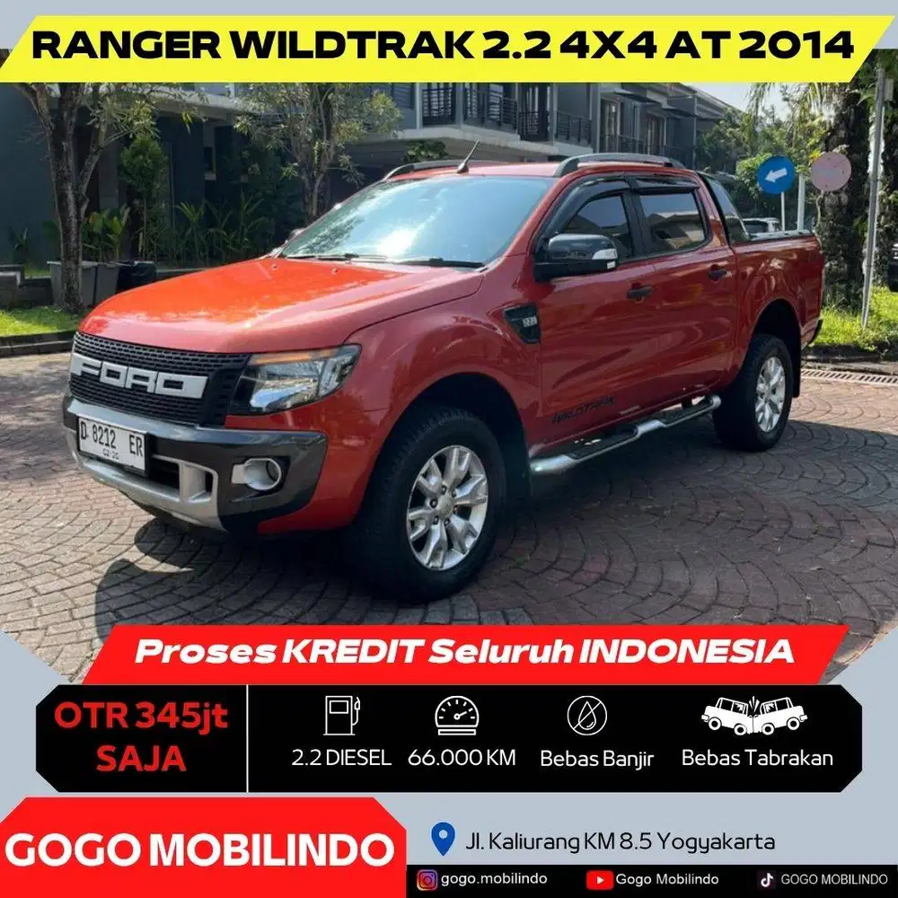 Ford Ranger Wildtrak DC 4x4 Matic 2014 ISTIMEWA Bisa Kredit Hilux
