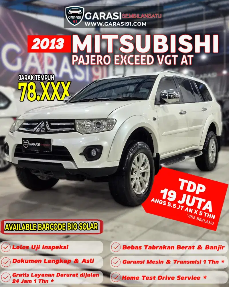 [LOW KM 78 RB] PAJERO SPORT EXCEED AT 2013