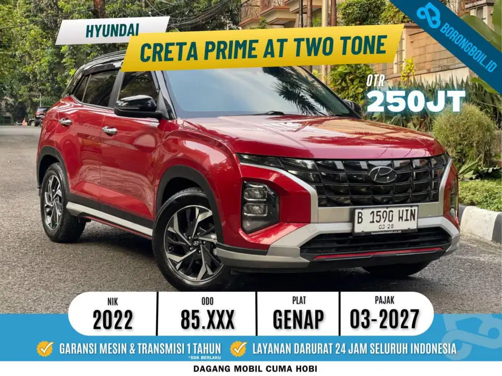 SERVICE RECORD! HYUNDAI CRETA PRIME AT 2022 MERAH TWO TONE