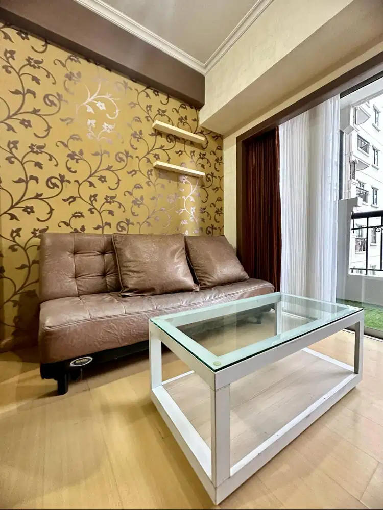 SEWA APARTEMEN 1BR WATERPLACE RESIDENCE LANTAI RENDAH POOL VIEW