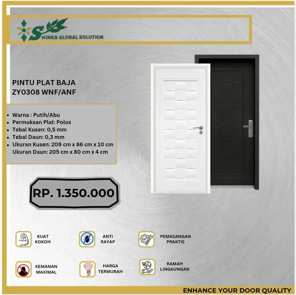 PINTU PLAT BAJA ZY0308 WNF/ANF