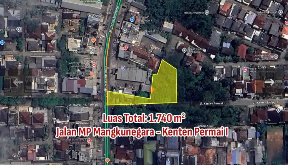 Dijual Tanah MP Mangkunegara Palembang