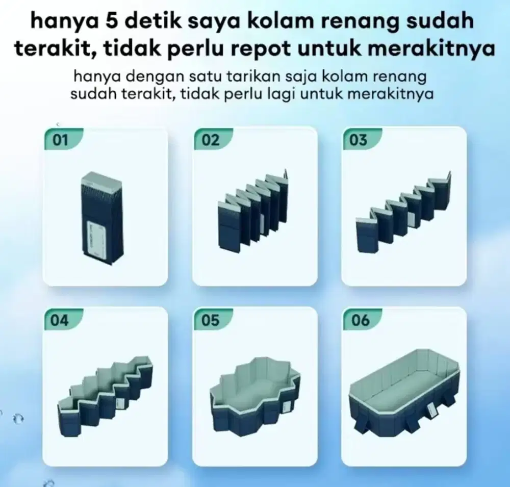 Kolam renang lipat ukuran 3 meter