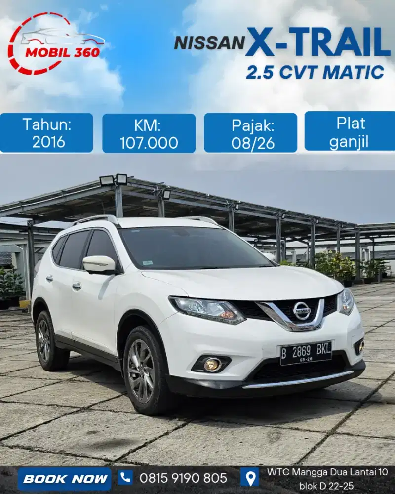Nissan Xtrail 2.5 cvt matic 2016 putih