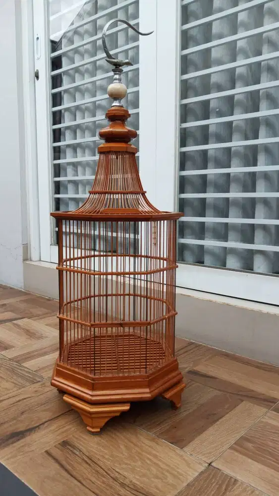 Sangkar Burung bahan kayu jati