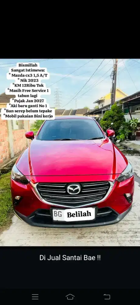 Mazda CX3 sangat Istimewa