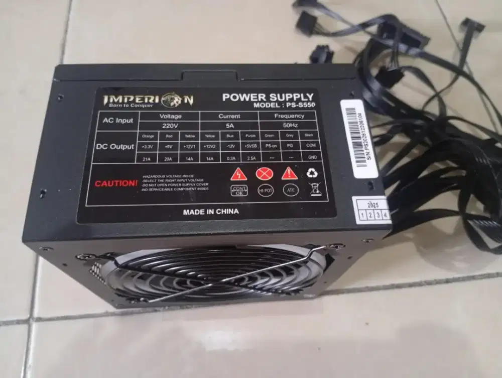 Psu 550w 6pin vga flat cable led rgb fan