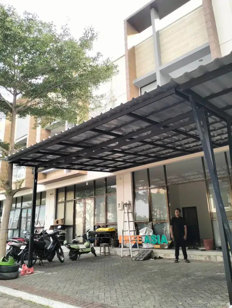 Kanopi rangka baja ringan