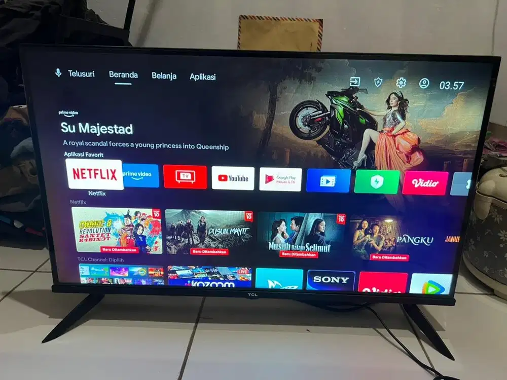 tv android led tcl 32inc android smart digital