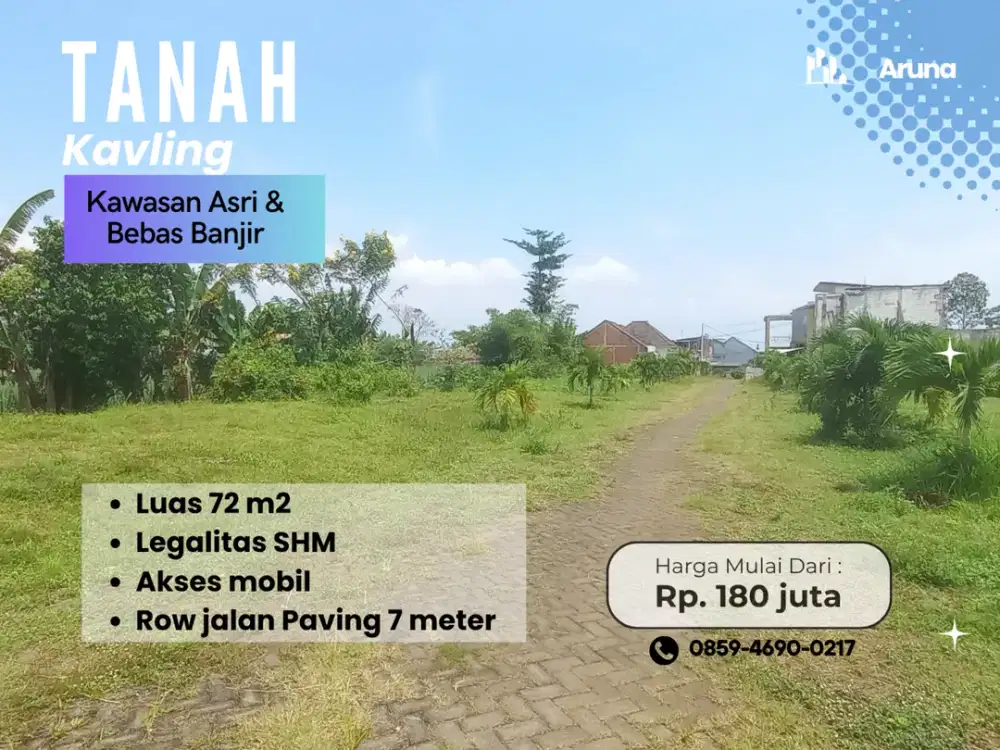 Kavling Dijual Sertifikat Untuk Dibangun Rumah 3 Menit Gerbang Tol Pakis Malang