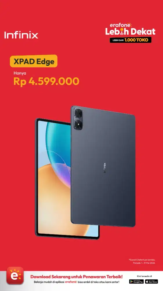 New Promo Infinix Xpad Edge 4G 8/256GB