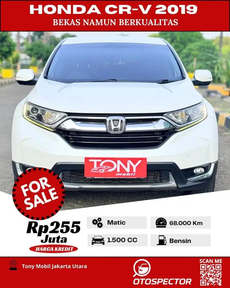 #Tony Mobil# Honda CR-V 2019 Non Prestige - Putih
