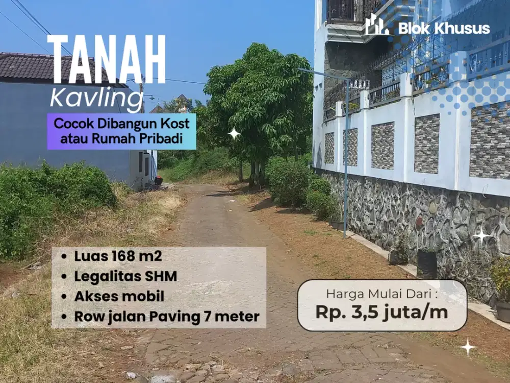 Row Jalan 6 Meter 5 Menit Apartemen Begawan Tlogomas Malang Cocok Bangun Kost Tanah Kavling Perumahan