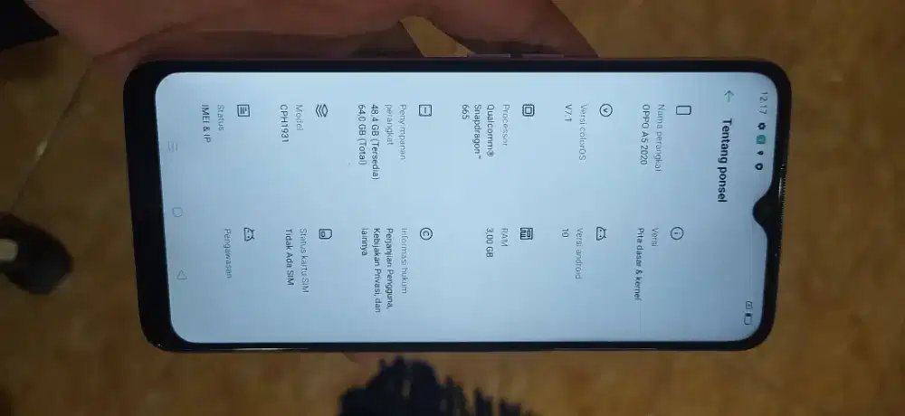 Oppo A5 2020 Minus