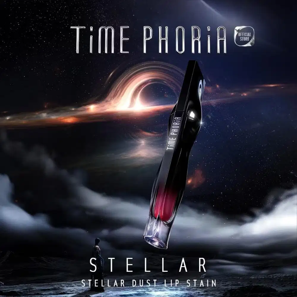 TIME PHORIA - STELLAR DUST LIP STAIN 5ML (SHADE 06 NEROSE)
