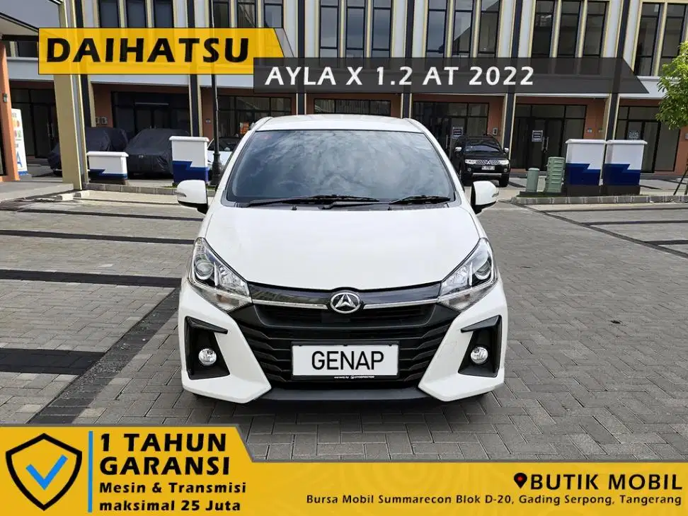 Low Odo 22rb. Ayla X 1.2 AT 2022 Putih. Pajak Panjang