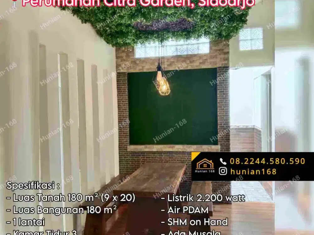 Rumah Perumahan Raya Citra Garden Harmoni Sidoarjo Kota Greenhill Puri Surya Jaya PSJ Pucang Pondok Jati Taman Pinang Indah
