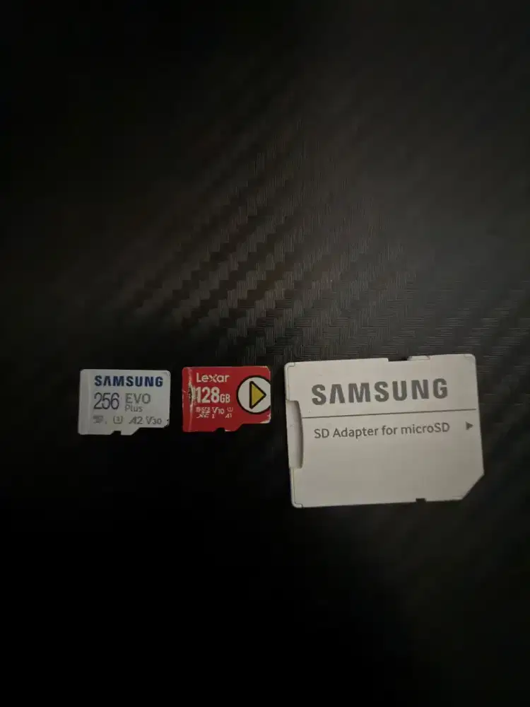 Memory card Samsung EVO Plus 256GB + Lexar Play 128GB Original