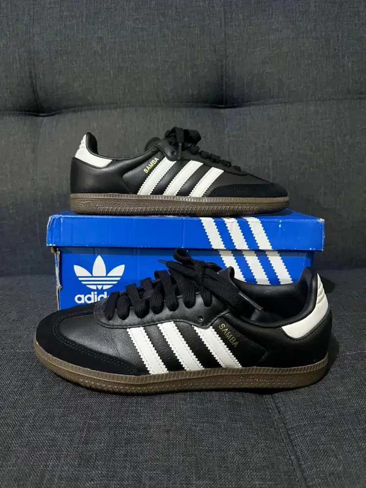 Sepatu Adidas Samba OG Black White Size 36 2/3