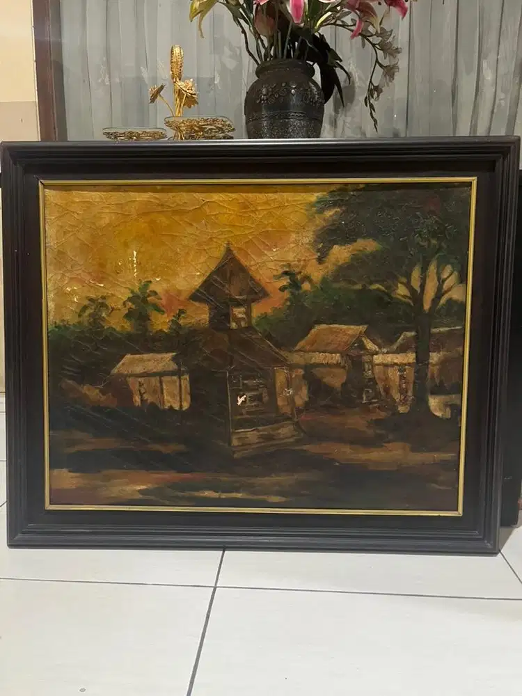 Lukisan retro tema perdesaan
