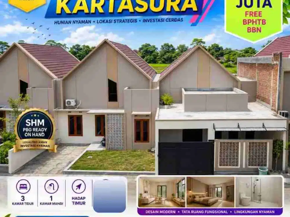 Rumah desain skandinavian murah di kartasura sukoharjo di jual murah