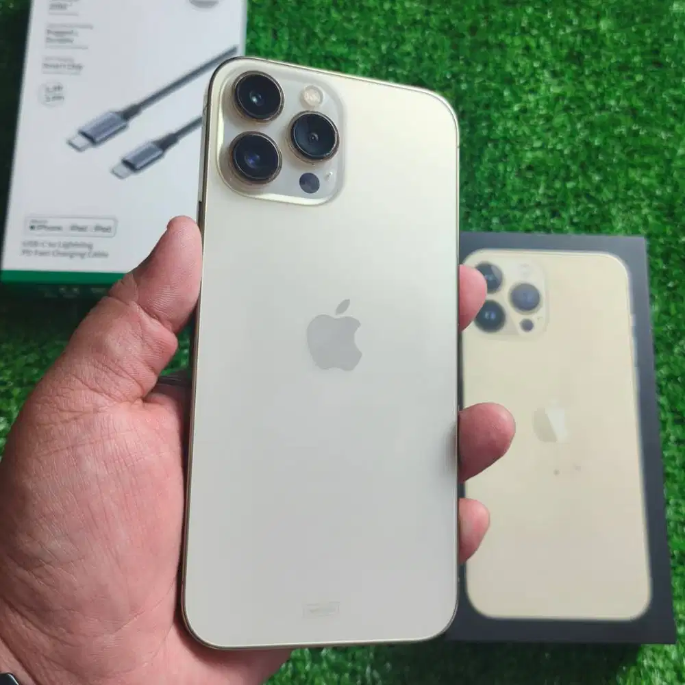 iPhone 13 Pro Max 256GB Gold BH 79% Kondisi 97% pemakaian ex Resmi