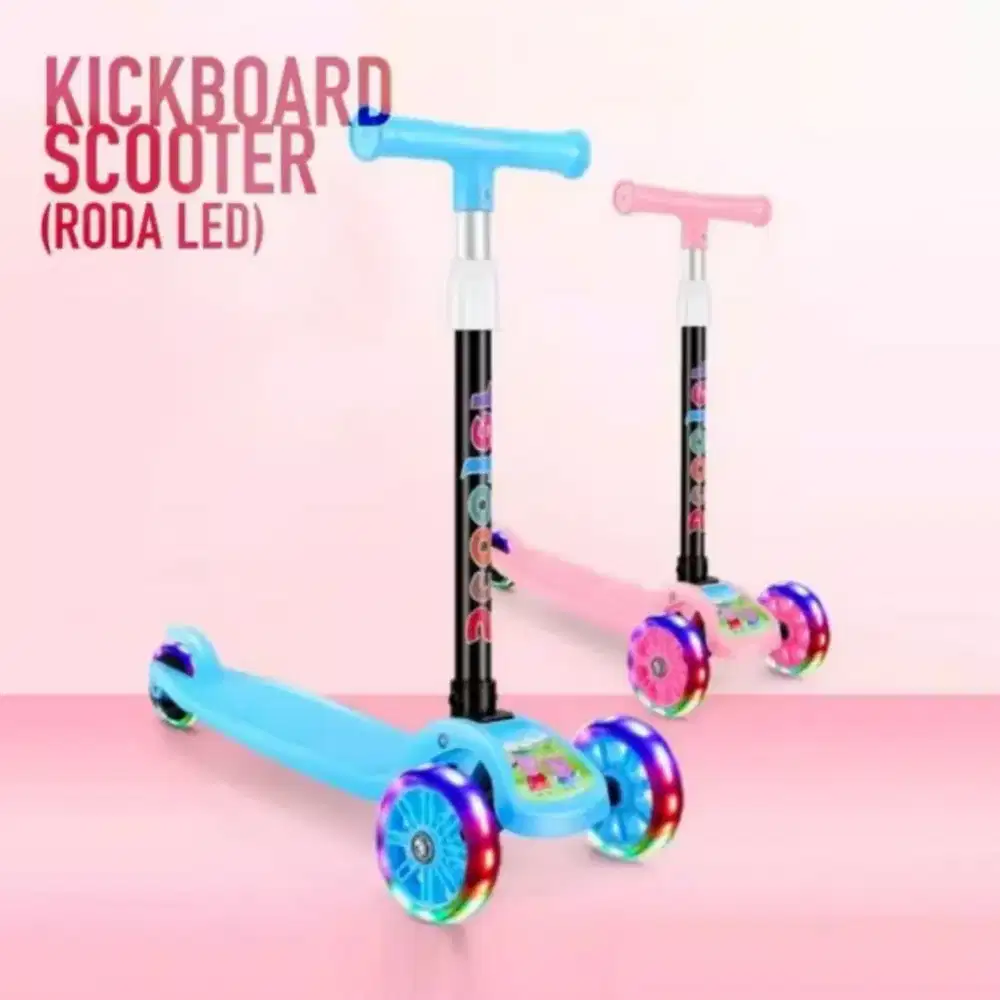 Scooter Anak Kickboard Scooter Roda LED Skuter Otoped Anak LED Roda 3