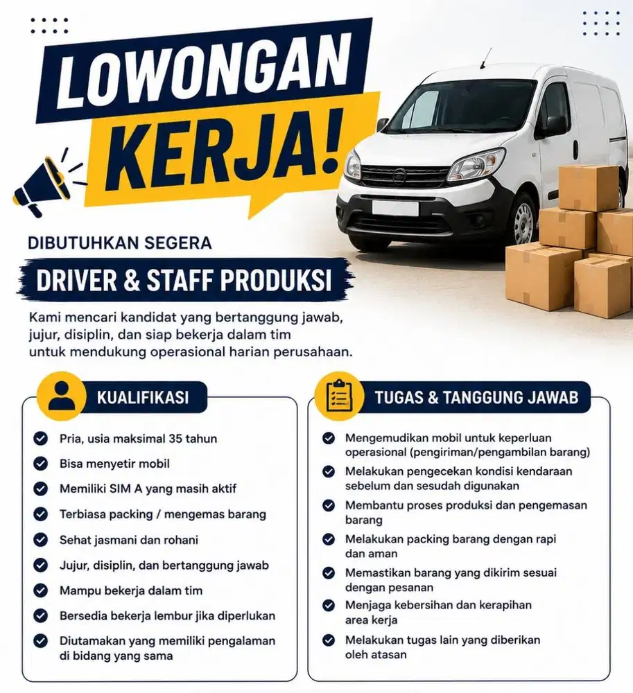 Driver & Staff Produksi