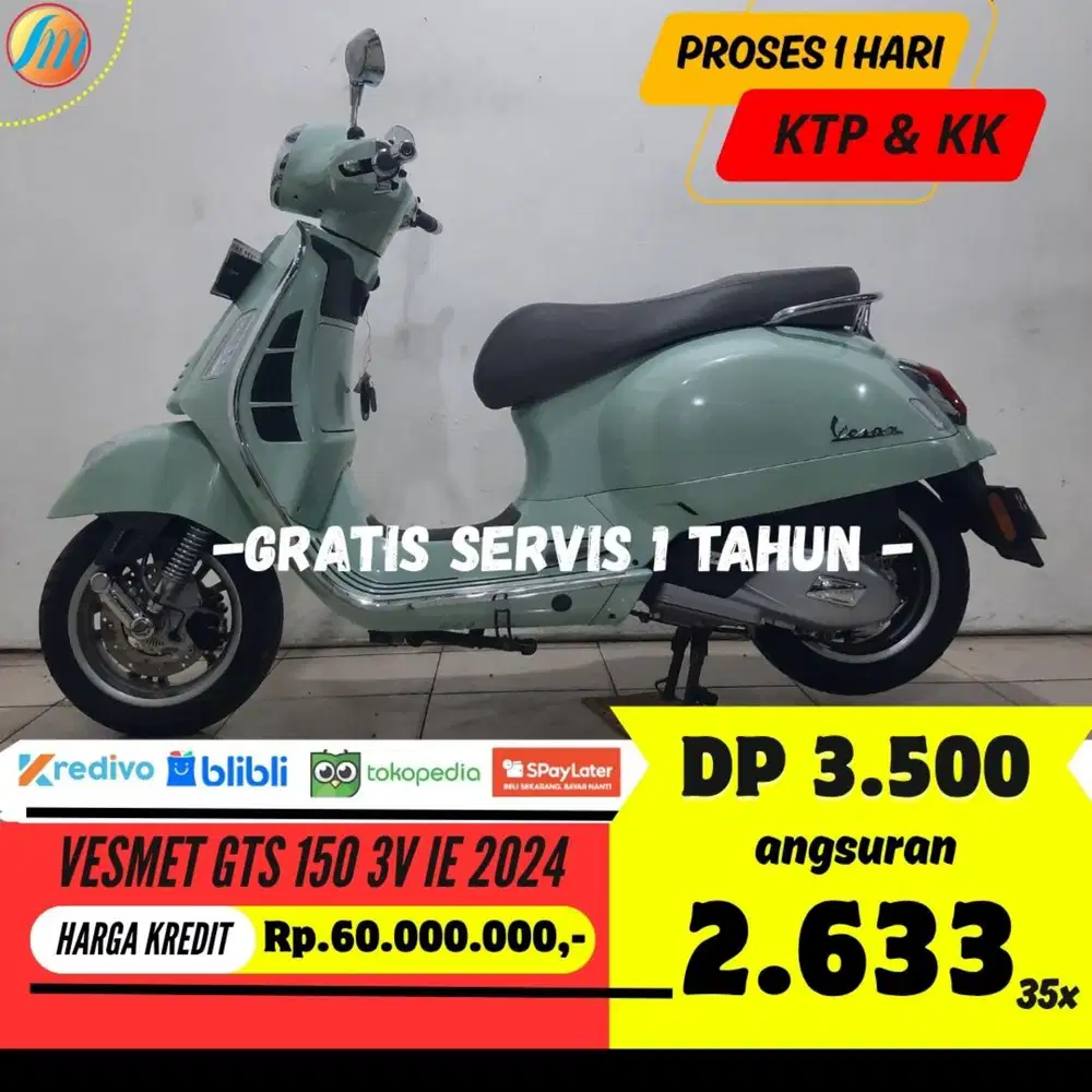 VESMET GTS 150 3V IE 2024 BISA KREDIT MURAH ANGSURAN SANGAT TERJANGKAU