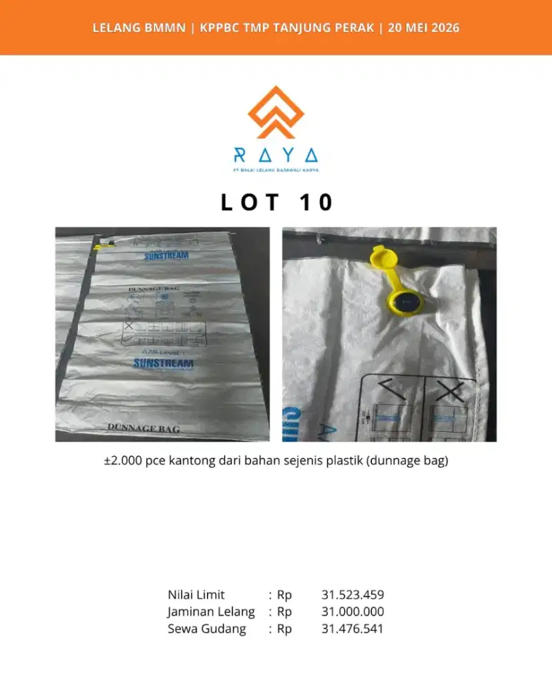 DUNNAGE BAG KANTONG PLASTIK