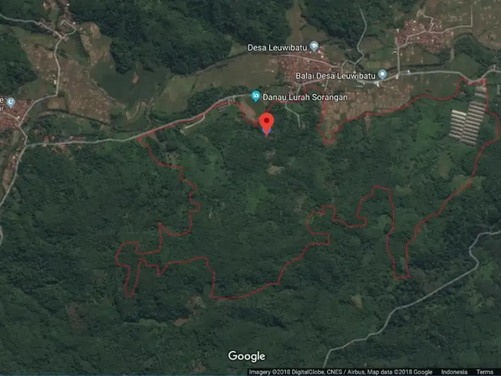 Di jual tanah campur datar dan berbukit Cocok untuk perumahan subsidi, perkebunan Di Leuwibatu Rumpin Bogor