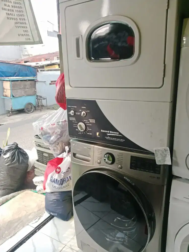 Mesin cuci LG 20KG + DRYER SPEEDQUEEN 15 KG