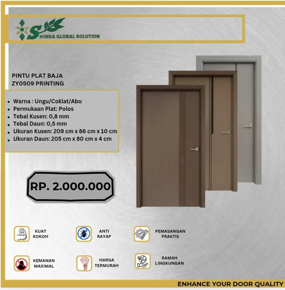 PINTU PLAT BAJA ZY0506