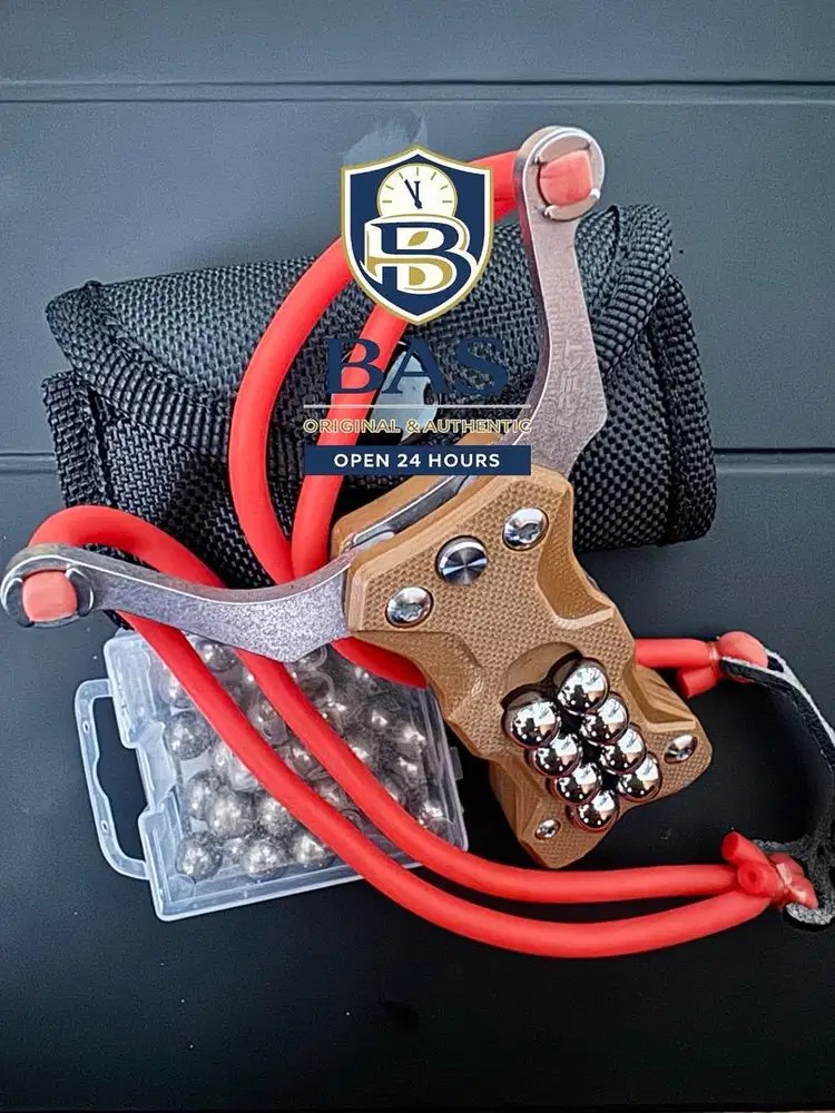 Ketapel Tactical Premium Fullset • Metal Slingshot Hunting Survival