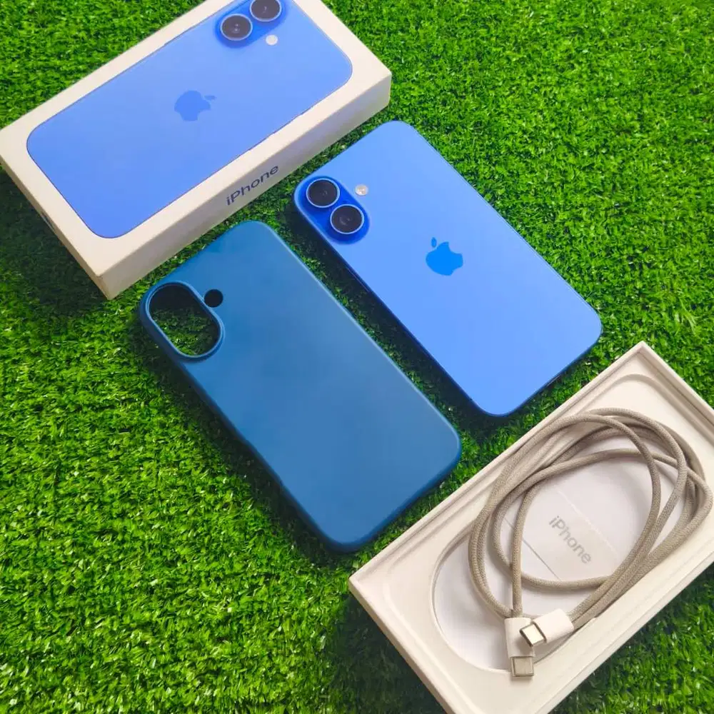 iPhone 16 128Gb Ultramarine minus minor BH 91% fullsett ex Resmi