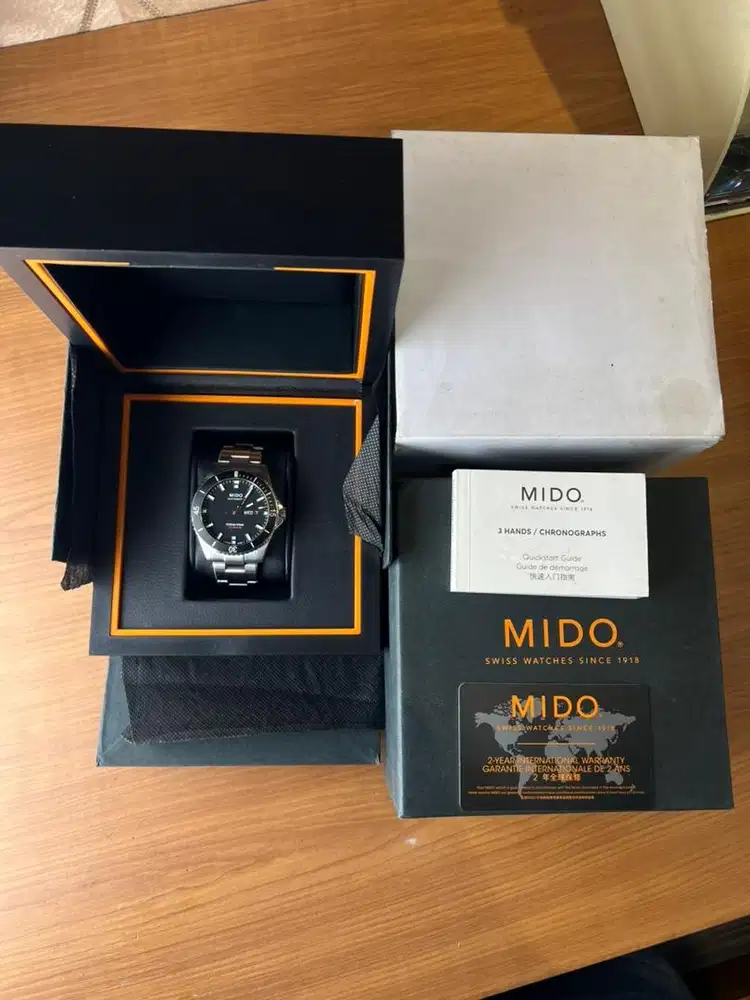 MIDO OCEAN STAR Day Date Black Dial Ref. M026.430 Fullshet