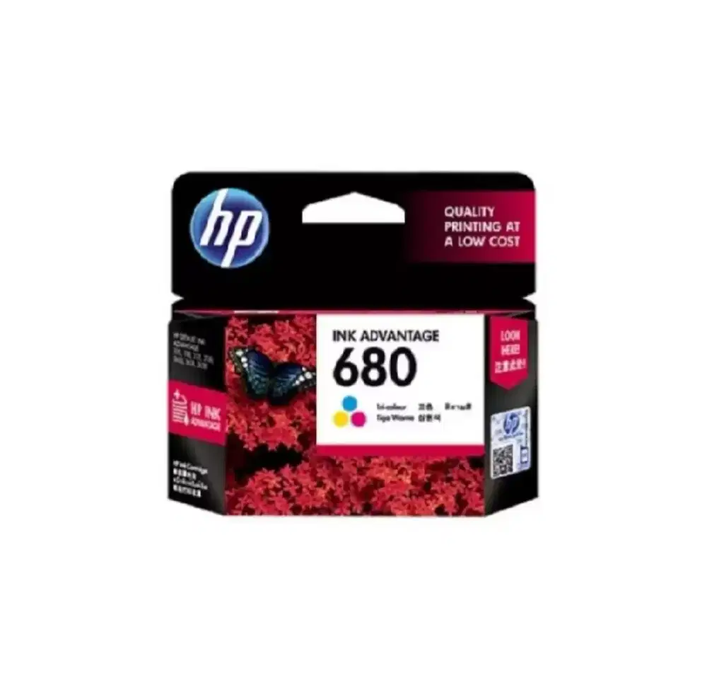 CATRIDGE HP 680 TRI COLOR,NEW, SEGEL, GARANSI RESMI