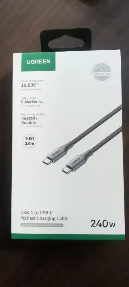 Ugreen 90440 Kabel Type C to Type C Fast Charging 240w Nylon Braided