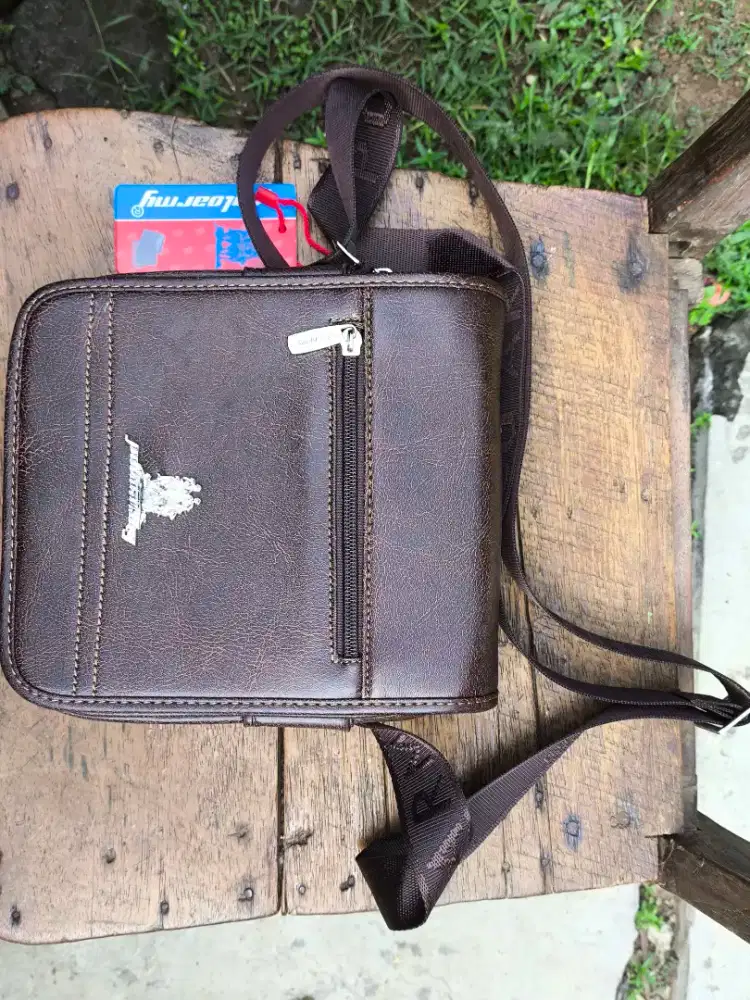 Tas selempang pria (POLO ARMY, ori) Warna coklat