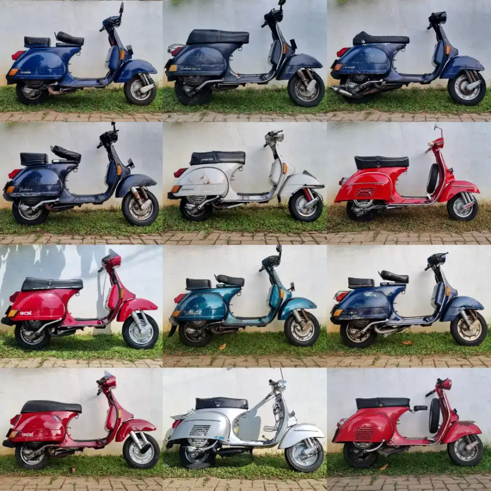Vespa super, sprint, px, ps, excel, exclusive, tahun tua