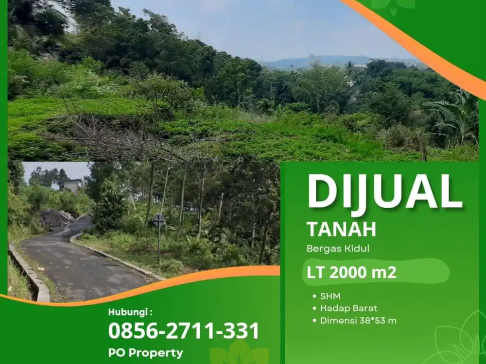 Tanah Bergas Ungaran Cocok Untuk Villa Atau Untuk Investasi Pertanian dan Perkebunan