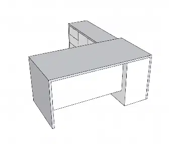 Meja Kerja L 180x80x75, 200x40x72 Multiplex fin HPL